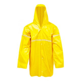 Capa De Chuva Em Pvc Com Refletivo Policap Vinilseg Amarelo