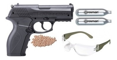 Pistola Aire Balin Crosman + Kit 2 Co2 +200 Bal+lent Cal4,5