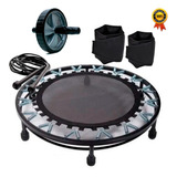 Kit Treino Intenso Jump + Roda + Corda + Caneleira 4 Kg