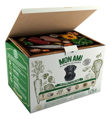  Mon Ami Alimentos Saludables Razas Medianas Y Grandes Para Perro Adulto Sabor Mix En Bolsa De 12 kg