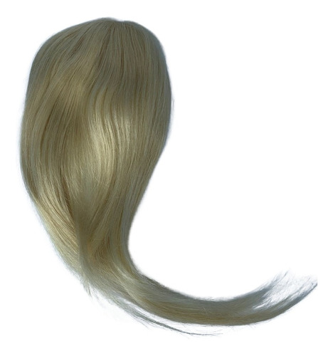 Franja Aplique Cabelo Humano Loiro Platinado Ultra Claro