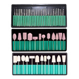 Kit Com 55 Brocas Para Lixadeira Unhas Acrigel Motor Polidor