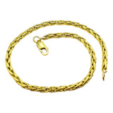 Pulsera De Oro 18k Soga Espiga Pomerato 21cm A6c