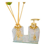 Kit Lavabo Luxo Frasco Diamante P/difusor De Aromas E Sab