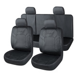 Funda Cubre Asiento Cuerina Auto Universal Completa Negra