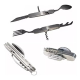 Cortaplumas Metal Cubierto Plegable Tenedor Cuchillo Cuchara