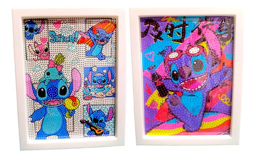 Painting Diamonds Stitch Bob Sponja 2 Piezas