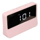 Reloj Despertador Con Espejo Led, 2 Niveles De Brillo, Alarm