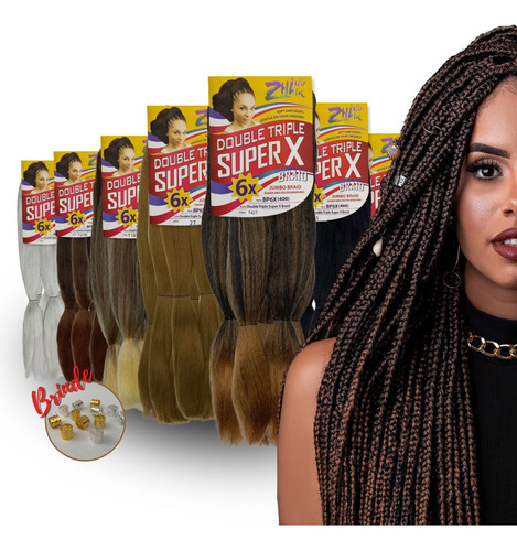 Jumbo Super X Cabelo Tranças Jumbão Box Braids + Brinde