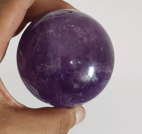 Maravilhosa Esfera De Pedra Ametista Grande Bola De Cristal 