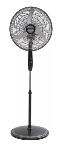 Ventilador De Pie Liliana Vpd20r Negro Con 3 Palas Plateadas