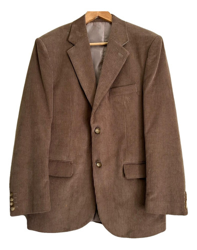 Saco Invierno Hombre De Corderoy Marrón Talle 50 