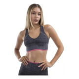 Top Deportivo Frunce Seamless Bretel Ancho Up Mora 2042  