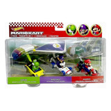 Mario Kart Hot Wheels 3 Pack Yoshi, Waluigi Y Mario 