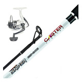 Combo Pesca Río Caster Reel Frontal 4001 Caña Sniper 2.40m