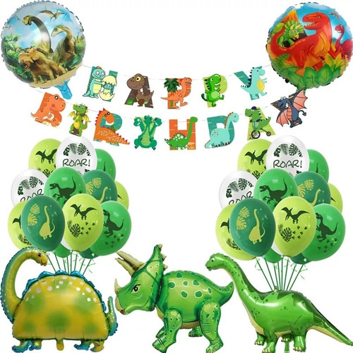 Set Globos Con Banderín Diferentes Diseños Infantiles 