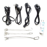 Pack 3 Hanger Colgadores Luz Led Cultivo Indoor + 4 Cables