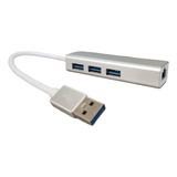 Multipuerto 3,0 Hub Adaptador Red Usb 3.0 Rj45 Ethernet Hub