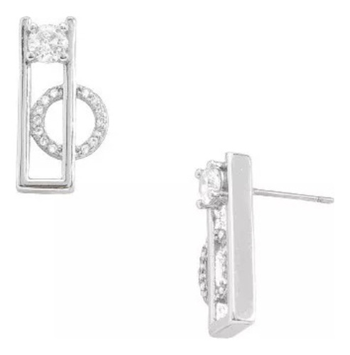 Aretes Diamonice De Poste Marca Nice Baño Rodio 223215l