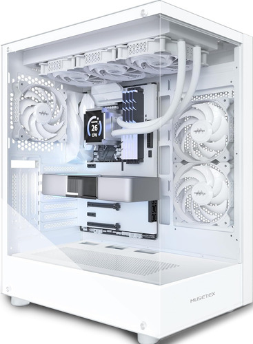 Chasis Musetex K2 Pc Case Atx 3 Ventiladores Color Blanco