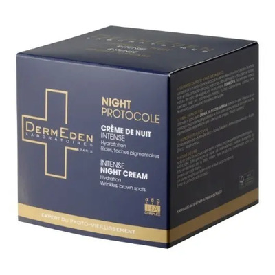 DermEden Night Protocole Crema Facial de Noche 50 ml Hidratante y Renovadora con Retinol Encapsulado Niacinamida Ácido Hialurónico Ayuda a Mejorar Apariencia de Líneas Finas Textura de la Piel | Envío gratis