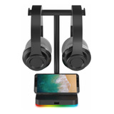 Soporte Para Auriculares Doble Rgb Con Concentrador Usb...