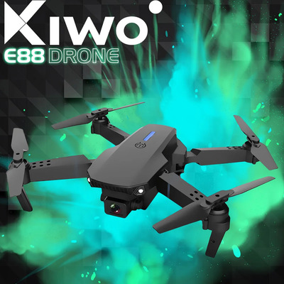 Drone Kiwo E88 Video 4k Inalámbrico Giro 360 Color Negro | Meses sin interés