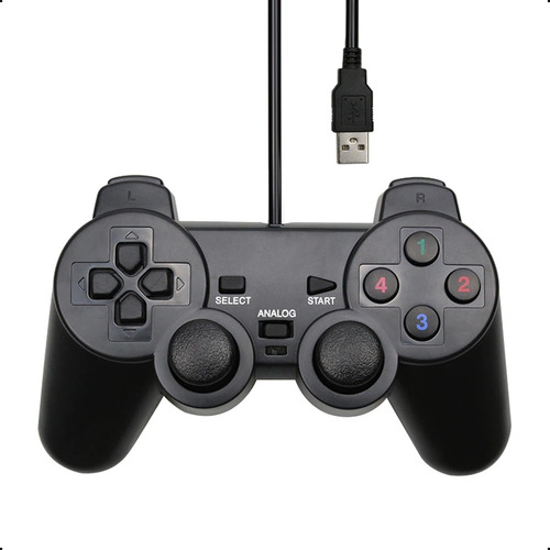 2 Controles Mando Joystick Para Pc Usb Dualshock 1.5mt