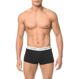 Kit 3 Cuecas Calvin Klein Low Rise Trunk Cotton Preto