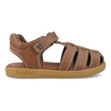 Sandalias Huaraches Zapakids Flex Niño Casual Piel Miel (18.