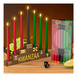 Brbecon Kwanzaa Decorações - Kwanzaa Kinara Conjunto De Vela