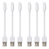 Cable Micro Usb Corto (paquete De 6 Unidades De 8 Pulgadas,