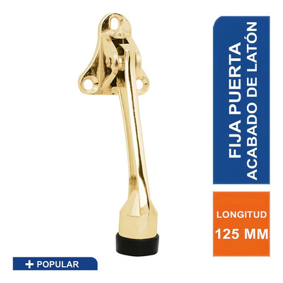 Fija Puerta Acabado De Latón Hermex 43641 Acabado Brillante Color Dorado | MercadoLibre