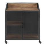 Mueble De Bar Walker Edison Con Malla Y 2 Puertas Color