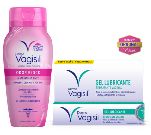 Combo Cuidado Intimo Dermovagisil Jabon Ob + Gel Lubricante