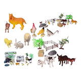 Set 12 Animales De Granja Muñecos Accesorios Niños Regalo