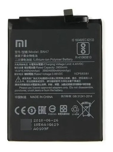 Ba-teria Bn47 Compativel Xiaomi Mi A2 Lite. + Kit Reparo/