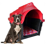 Casinha Plastica Cachorro Cães Numero 6 Cor Vermelho Desenho N/a