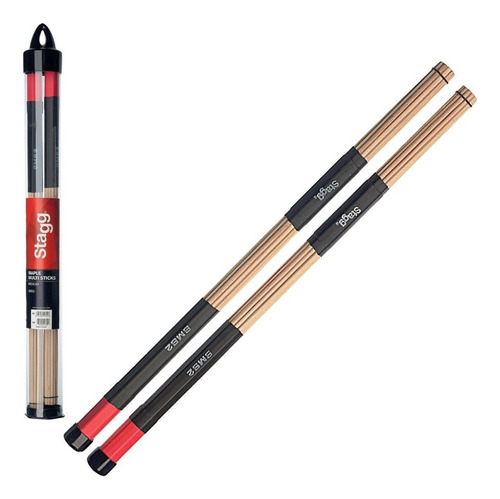 Par De Palillos Stagg Maple Rods Finos Sms2 - Grey Music - Color Natural Tamaño 5b