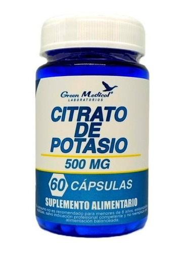 Citrato De Potasio 60 Capsulas 500mg. Gm. Agronewen