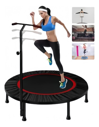 Trampolin Brincolín Fitness Con Barra Ajustable De Ejercico