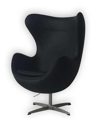 Sillon Escandinavo Egg Huevo Tisera Negro Livin Estar Codf86