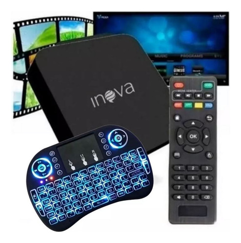 Inova Tv Box 512gb Hd Dig-7021 + Brinde Mini Teclado Wifi
