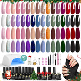 Beetles - Kit De Esmalte De Unas De Gel Con Luz Uv, 52 Pieza