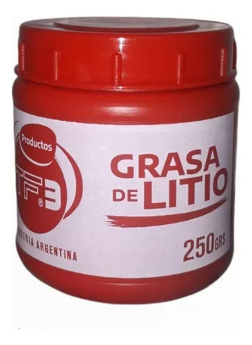 Grasa Roja De Litio Rodamietos 250gr Marca Tf3 X 12 Unidades