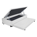 Cama Baú Solteiro 3x1 + Colchão Ortopédico 0,88cm