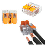 Kit 12 Conector 41a Emenda 3 Fios 6mm Wago 221-613