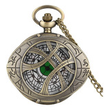 Reloj De Bolsillo Ojo De Agamotto Strange Vintage 