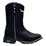 Bota Botina Texana Infantil Masculina Texana Cano Longo 