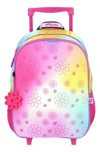 Chenson - Mochila Carrito Happy Girl Rink Primaria Grande Color Rosa Chicle